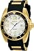 Invicta Men's 0996 Pro Diver White Mother-Of-Pearl Dial Black Polyurethane Watch