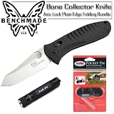 Benchmade Knife 15020 Bone Collector Axis Lock Plain Edge Folding Knife Bundle