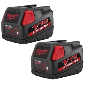 Two NEW Milwaukee 48-11-1830 V18 LithiumIon Battery 18V by Milwaukee