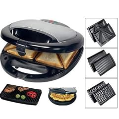 Edelstahl Multigrill Sandwichtoaster Waffeleisen Kontaktgrill 3in1 variabel