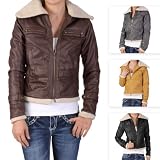 Ci Sono by Journee Juniors Wool Accent Faux Leather Zippered Jacket