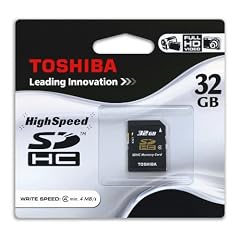 Toshiba 32 GB SDHC HighSpeed Speicherkarte, Secure Digital High Capacity (32GB SDHC Class 4 Card) CL4