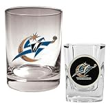 NBA Washington Wizards Rocks Glass & Square Shot Glass Set - Primary Logo