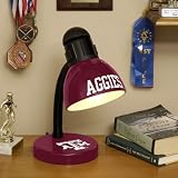TEXAS A&M AGGIES Team Logo DESK LAMP (14.5 Tall x 6 Wide) with High Gloss Baked-Enamel Finish