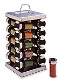 IMAGE OF Olde Thompson 20-Jar Stainless-Steel Square Spice Rack