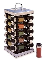 Olde Thompson 20-Jar Stainless-Steel Square Spice Rack