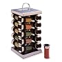 Olde Thompson 20-Jar Stainless-Steel Square Spice Rack