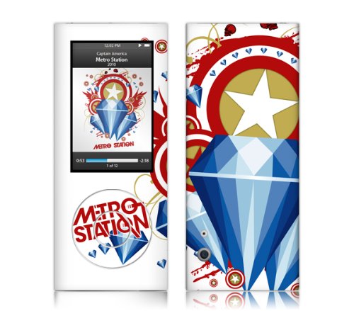  Music Skins MS-MSTA10039 iPod Nano- 5th Gen- Metro Station- Captain America Skin