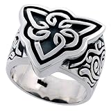 Gent's 13/16 (21 mm) Sterling Silver Triangular Celtic Knot Ring
