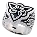 Gent's 13/16 (21 mm) Sterling Silver Triangular Celtic Knot Ring