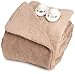 Sunbeam BW1373-030-772 SlumberRest Heated Electric LofTec Blanket, Queen, Mushroom