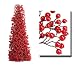 Pack of 2 Red Gooseberry Christmas Cone Topiary Trees 36"