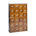 Library 24-Drawer CD Storage - Walnut