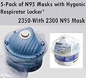 2350 Moldex 5-Pack of 2300 Mask N95 Respirator with Exhaust Valve, CDC Certified, NIOSH Approved, Flu Mask Protection*
