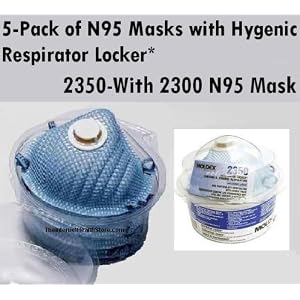 2350 Moldex 5-Pack of 2300 Mask N95 Respirator with Exhaust Valve, CDC Certified, NIOSH... by Moldex