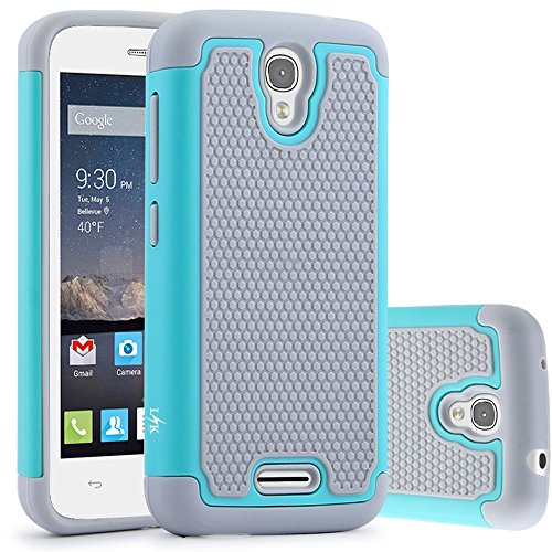 POP Astro Case, LK [Drop Protection] Shock-Absorption Hybrid Dual Layer Armor Defender Protective Case Cover for Alcatel OneTouch POP Astro (Mint)