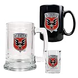 DC United MLS 15oz Tankard, 15oz Ceramic Mug & 2oz Shot Glass Set - Primary Team Logo