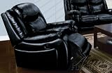 ACME 50095 Moreno Bonded Leather Power Motion Sofa, Black