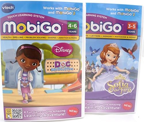 Vtech MobiGo (or MobiGo2) Game Cartridge Bundle - Doc McStuffins and Sofia the First