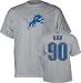 Ndamukong Suh Grey Detroit Lions Reebok Name &Number T-Shirt
