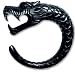 2 DRAGON BODY PIERCING EXPANDER EARRING EAR RING EARING