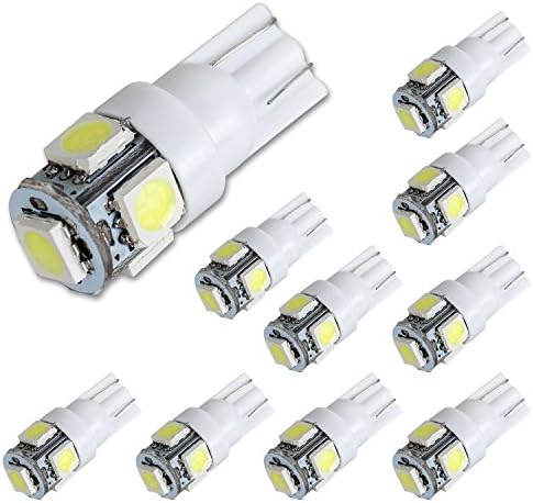 Ossola 10x 194 168 2825 T10 5SMD White LED Car Lights Bulb