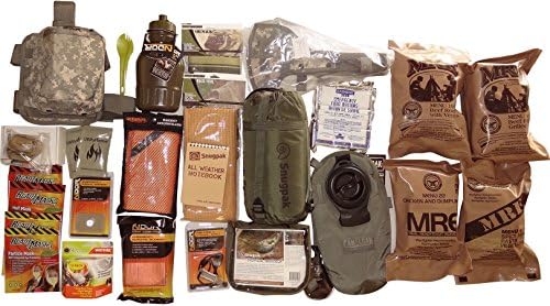 Deluxe Military Survivor Kit- Protech Tactical Bag, MRE's &amp; More US Built Tought - 1-person