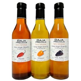 Baja Precious Spicy Infusions Trio: Habanero, Chipotle, Ancho Infused Olive Oil (Pack of 3... by Baja Precious
