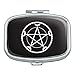 Pentacle Pentagram Moon Goddess Wiccan Witch Nature Rectangle Pill Case Trinket Gift Box