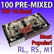 100 Pieces Mixed Assorted Disposable Tattoo Needles T100