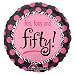 50th Birthday Fun, Foxy and Fifty Foil Balloon 18"