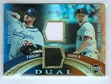 Brad Penny & Jason Schmidt 2005 Upper Deck Baseball Dual MLB Artifacts Game Worn Jerseys Card #DA-PS & #/25 / Los Angeles Dodgers / San Francisco Giants