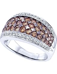 1.51ctw Brown Diamond Fashion Band 14K White Gold