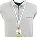 100 White Flat Non-Breakaway Lanyards With Steel Bulldog Clip