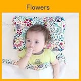 オーガニック ベビーまくら, 子供まくら 丸洗い 【３ヶ月～】 flowers