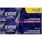 3D White Luxe Glamorous White Vibrant Mint Flavor Whitening Toothpaste Twin Pack 8.2 Oz