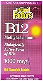 Natural Factors Methylcobalamin B12 1000mcg (1,000mcg, 180 Sublingual Tablets)