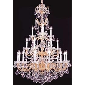 LAMPS BEAUTIFUL Madrid Twenty-One Light Crystal Chandelier by James R. Moder--Excellent...