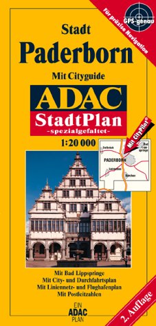 ADAC Stadtpläne, spezialgefaltet, Paderborn, Bad Lippspringe