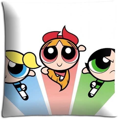 Derhamstore The Powerpuff Girls Pattern Unique Fashion printing Plush cloth 18 X 18 inch Pillowcase