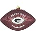 Scottish Christmas Green Bay Packers Glass Football Ornament