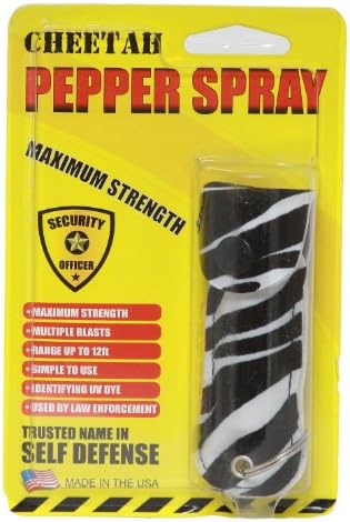 Cheetah 12 oz Self Defense Pepper Spray 18% with UV Dye - White Zebra