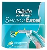Gillette for Women Sensor Excel Refill Cartridges, 5-Count Packages (Pack of 2)