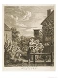 Evening the Original Sadlers Wells Building Giclee Poster Print by William Hogarth, 9x12
