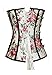 Cfanny Women's Floral Print Pin up Boned Overbust Waist Cincher Corset Top