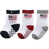 Cushioned Flag, non-skid Baby Socks