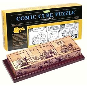 Family Games 3-D Comic Cube Puzzle Featuring Shoe Comic Strip