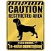 New  Caution : Restricted Area . Cane Corso Monitoring  Parking Sign Dog