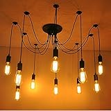 ペンダントライト アンティーク風 ツーリングライト DIY調整可能　吊り下げ照明・天井照明　ボール型　おしゃれで美しい！！ E26口金 スパイダーシャンデリア ダイニング/ホール/ベッドルーム/ホテル用 10球