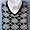 Silk/Cotton Argyle Pullover Vest Black Small